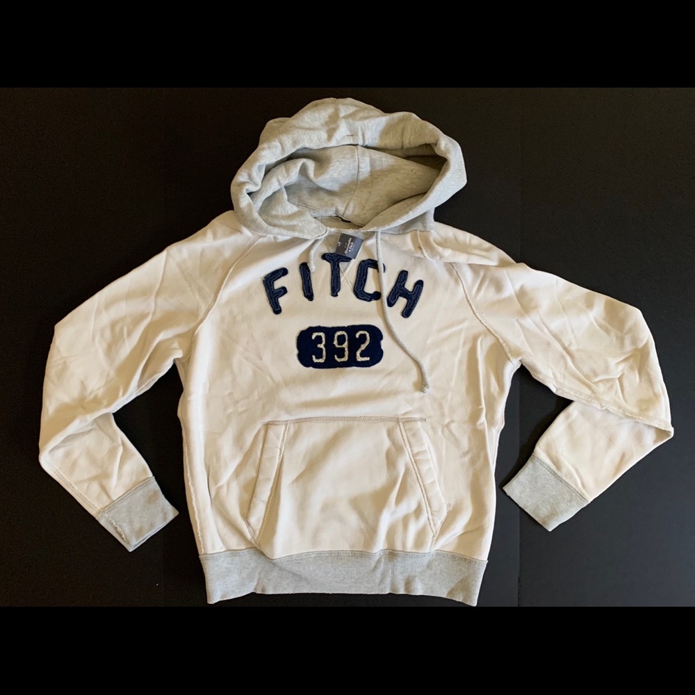 A&F Embroidered pull over hoodie
